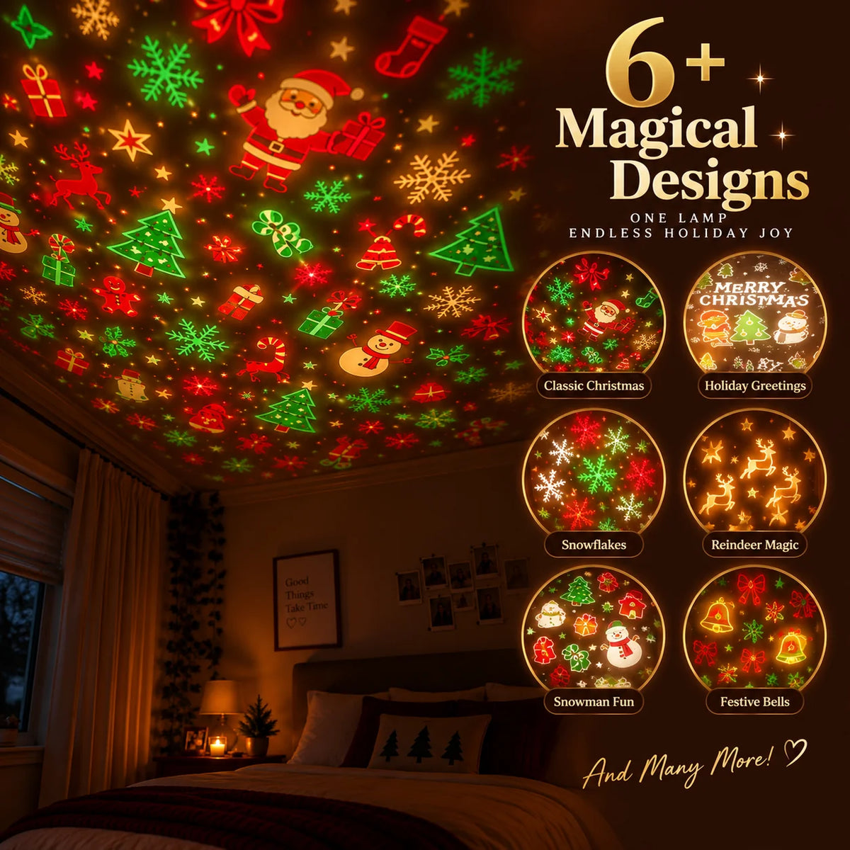 VeloraStudio™ Christmas Projector
